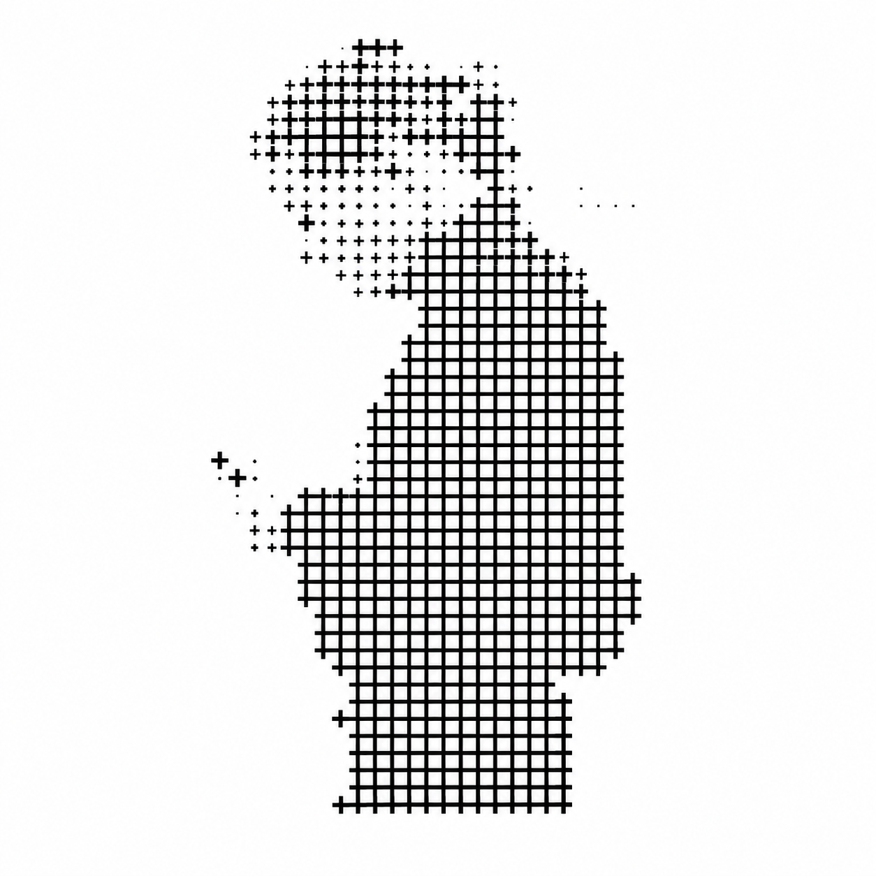 Fintrex founding member portrait, halftone style