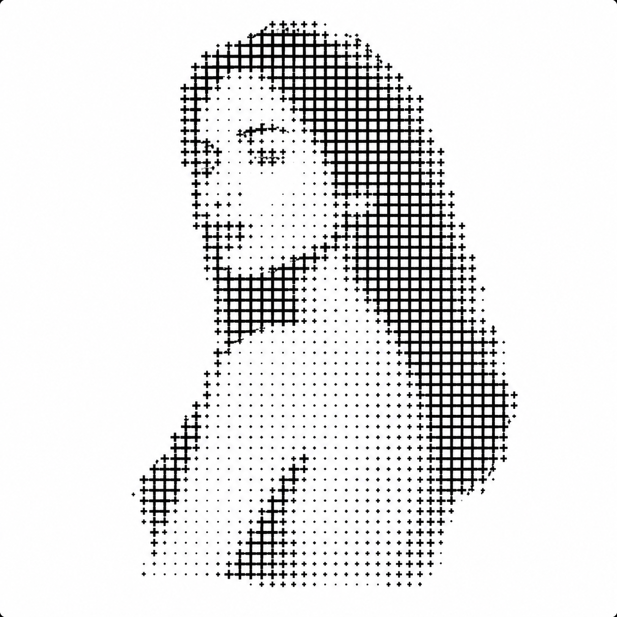 Fintrex founding member portrait, halftone style